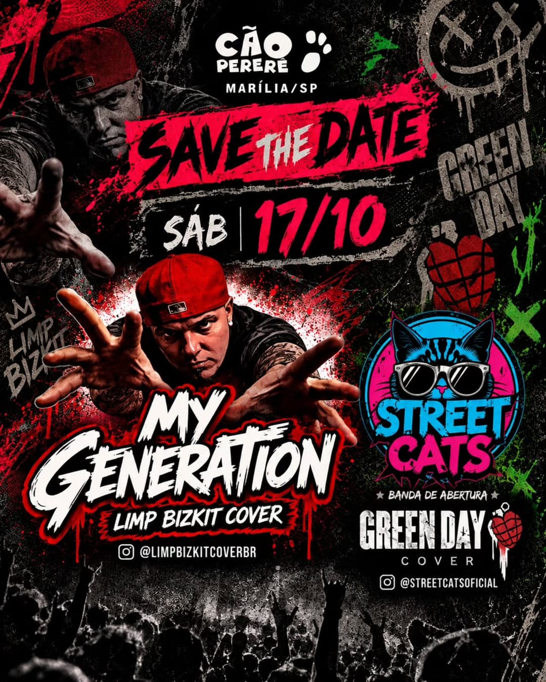 Flyer de My Generation e Street Cats