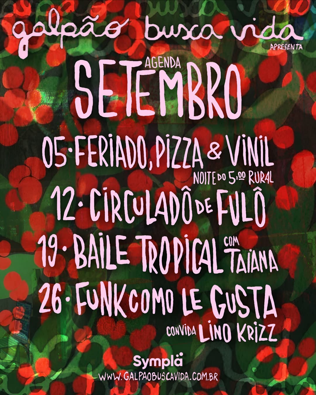 Flyer de Lino Krizz e Funk Como Le Gusta