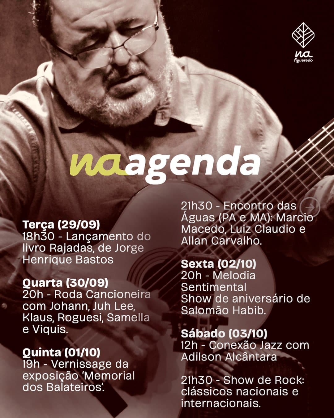 Flyer de Márcio Macedo, Luis Claudio e Allan Carvalho