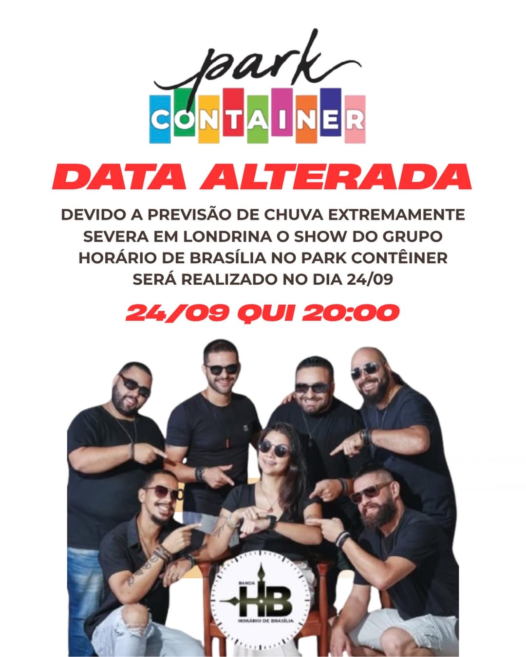 Flyer de Horário de Brasília