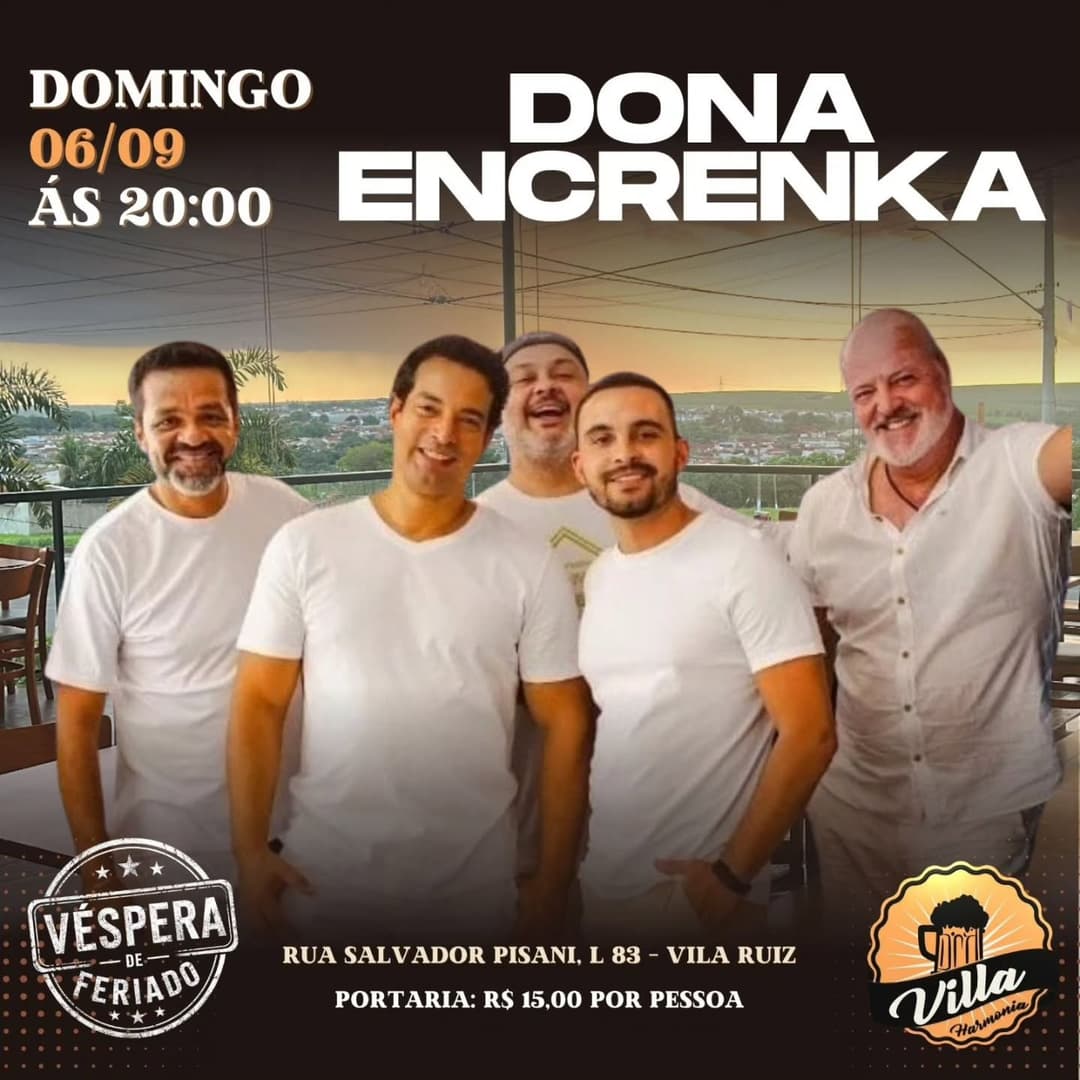 Flyer de Banda Dona Encrenka e Dona Encrenka