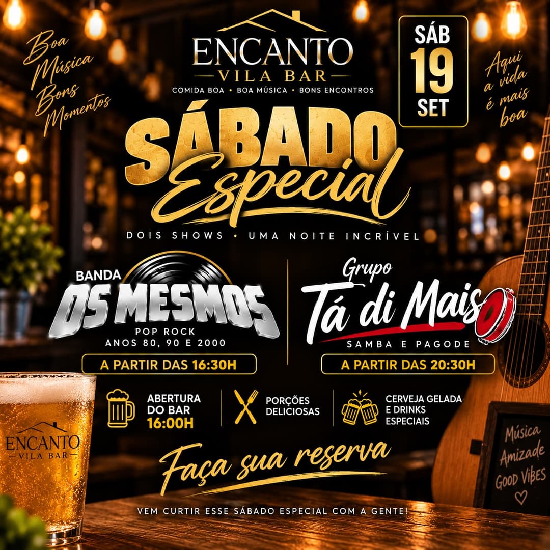 Flyer de Banda Os Mesmos e Grupo Tá di Mais