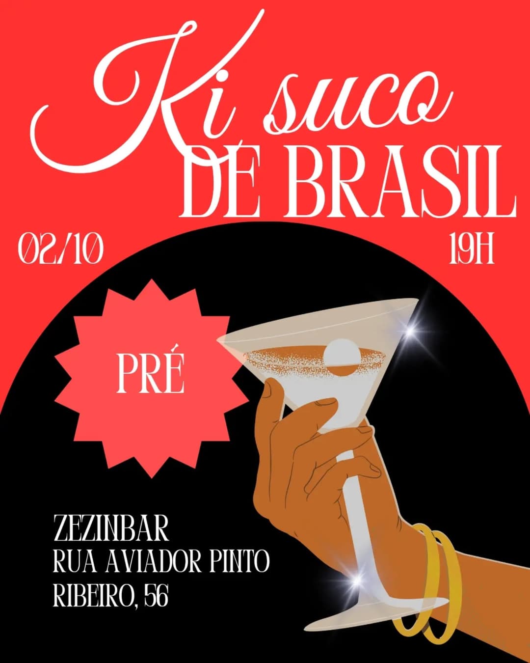 Flyer de DJ Pré e Ki-suco de Brasil