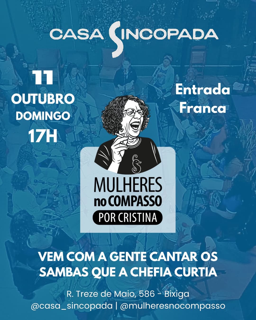 Flyer de Mulheres no Compasso