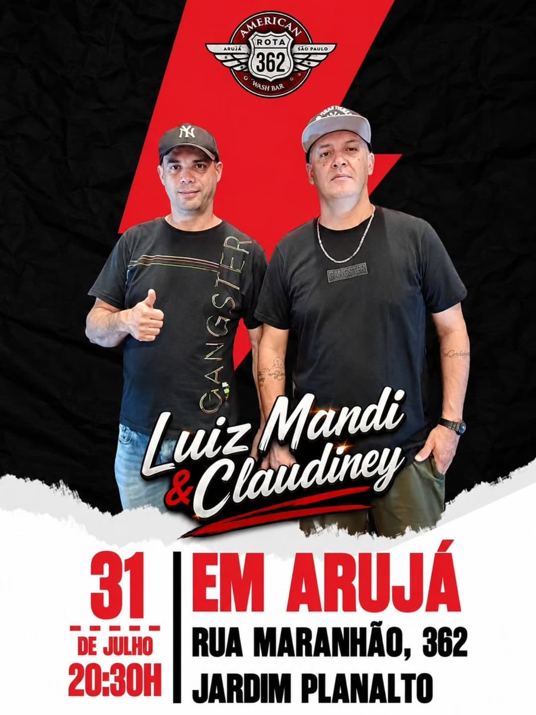 Flyer de Luiz Mandi & Claudiney