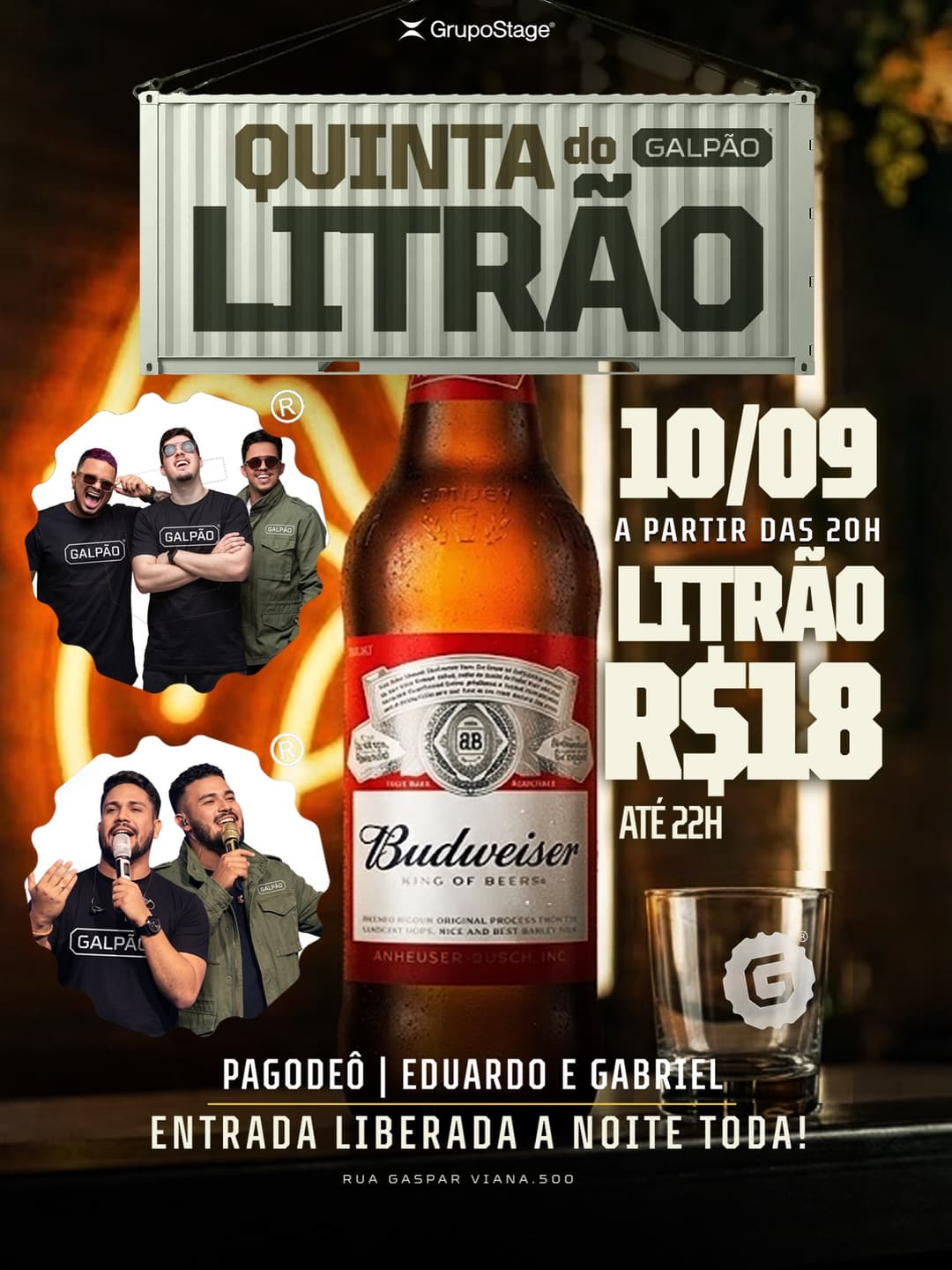 Flyer de Grupo Pagodêô e Eduardo & Gabriel