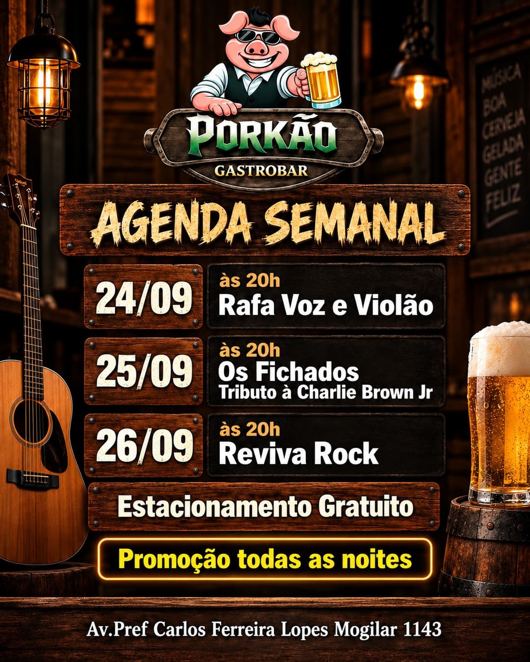 Flyer de Rafa Voz e Violão