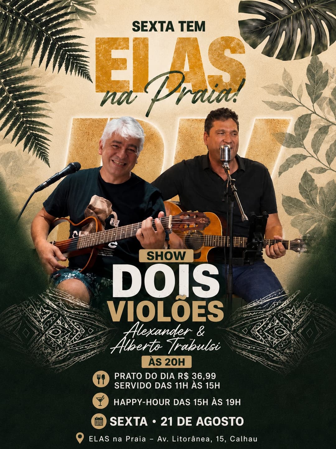 Flyer de Alberto Trabulsi & Alexander