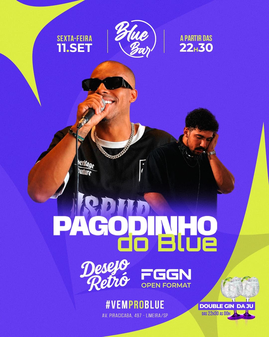 Flyer de Grupo Desejo Retrô e DJ Faggian