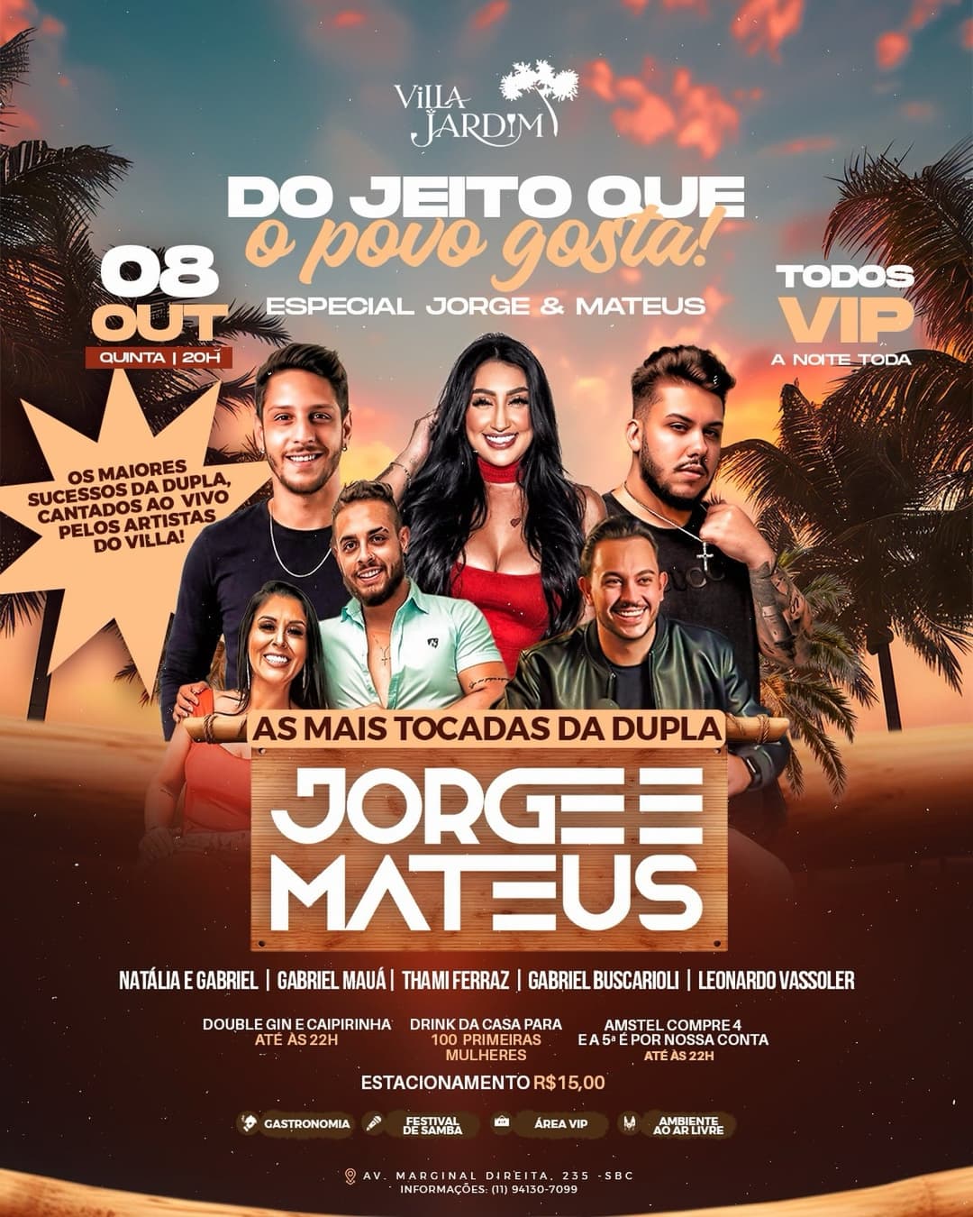 Flyer de Thami Ferraz, Natália e Gabriel e mais 6 artistas