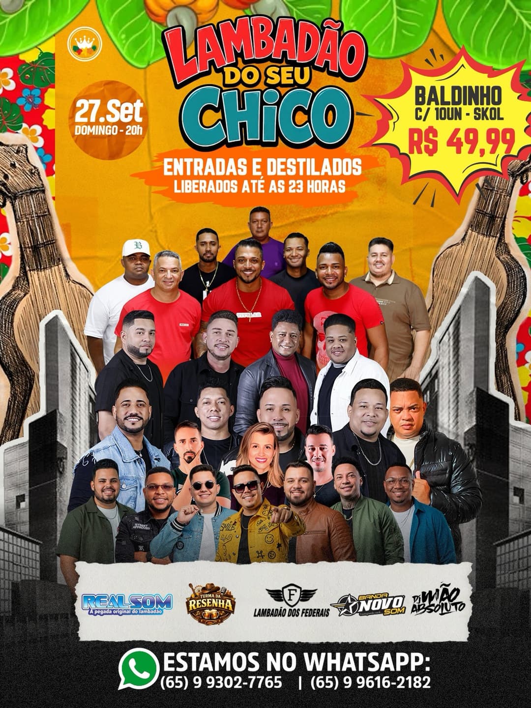 Flyer de Lambadão do Seu Chico