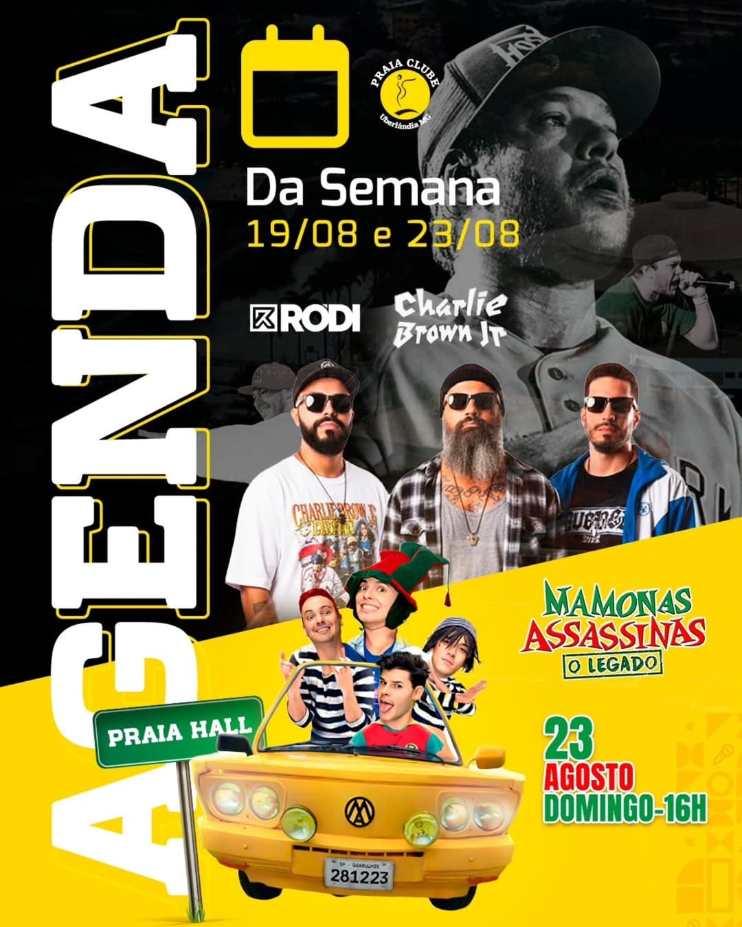 Flyer de Banda | Rock & Pop | 70-80-90, Nicolas F Mac, Régis Furtado e Bira & Sexteto