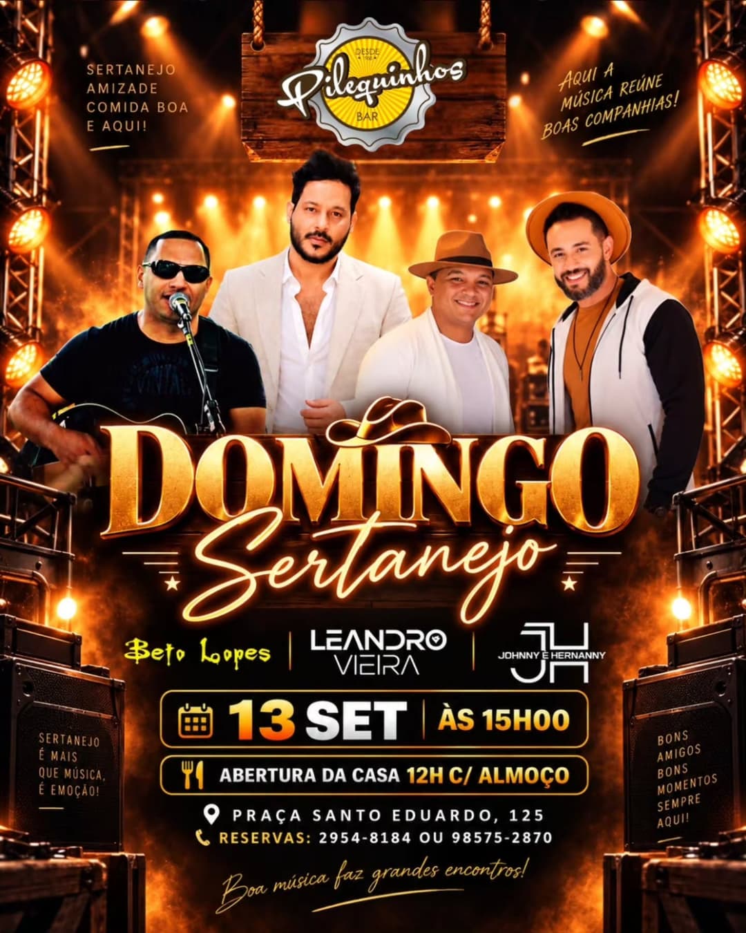 Flyer de JeH Oficial, Leandro Vieira e Beto Lopes