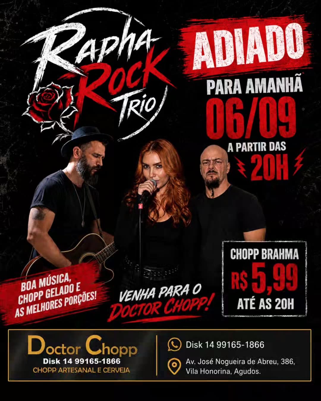 Flyer de Rapha Rock Trio