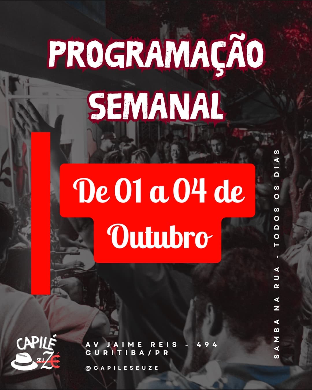 Flyer de Samba Mainha e samba_do_presidente_cwb