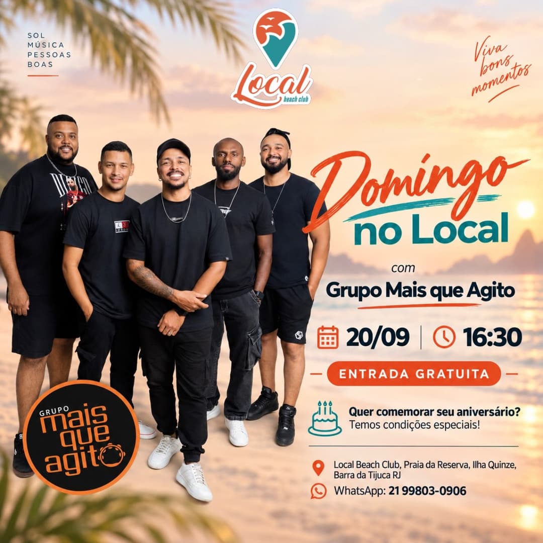 Flyer de Grupo Mais Que Agito