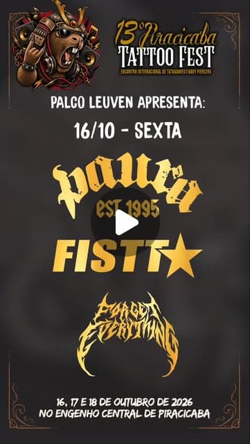 Flyer de Paura, Forget Everything e Fistt