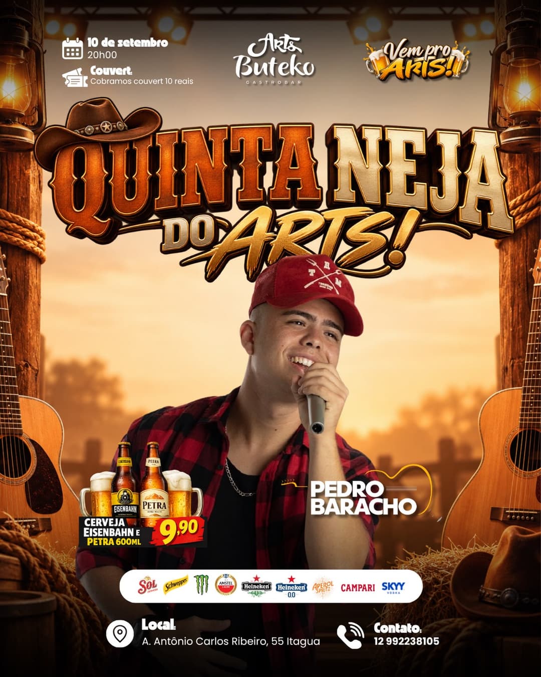 Flyer de Pedro Baracho