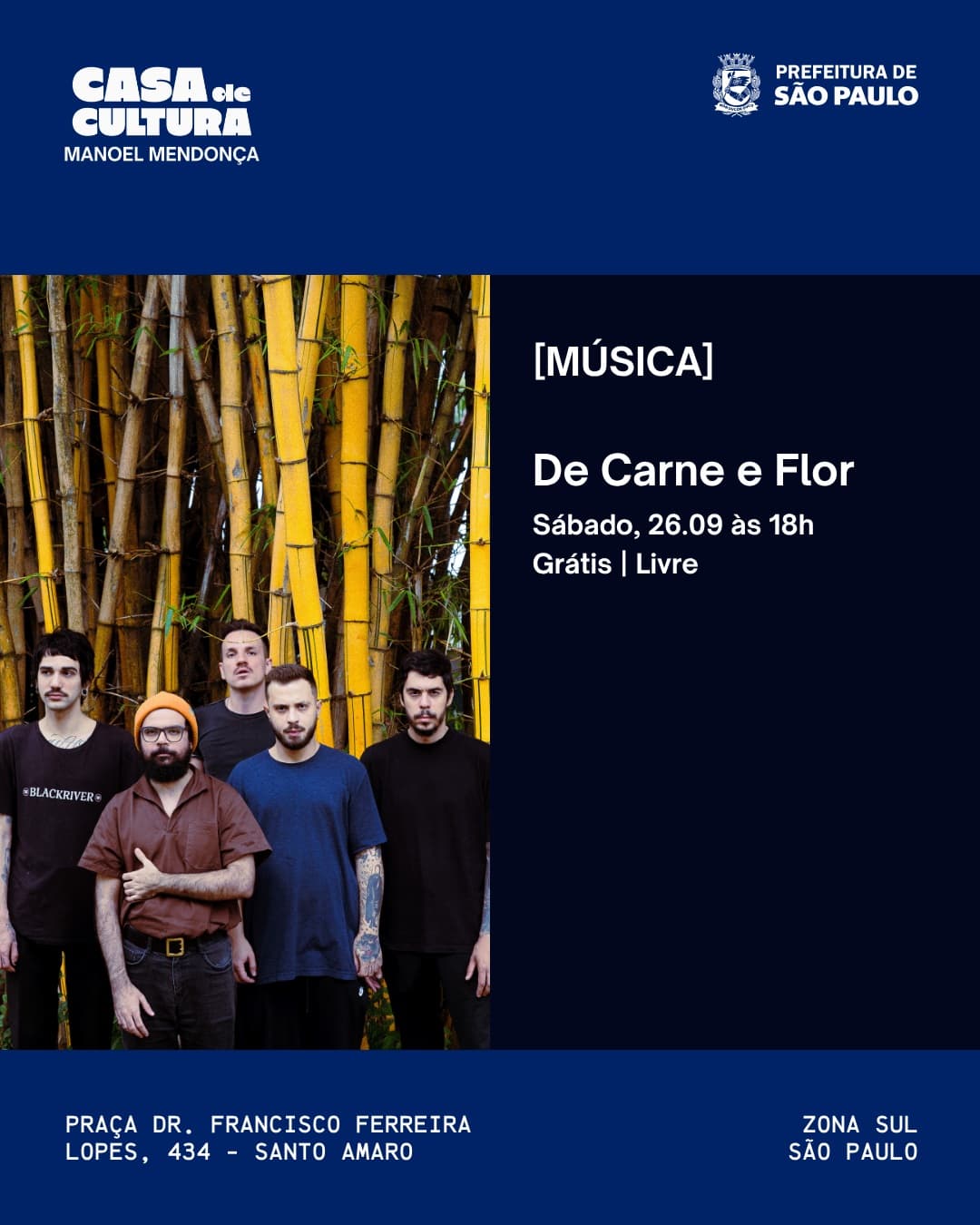 Flyer de De Carne e Flor