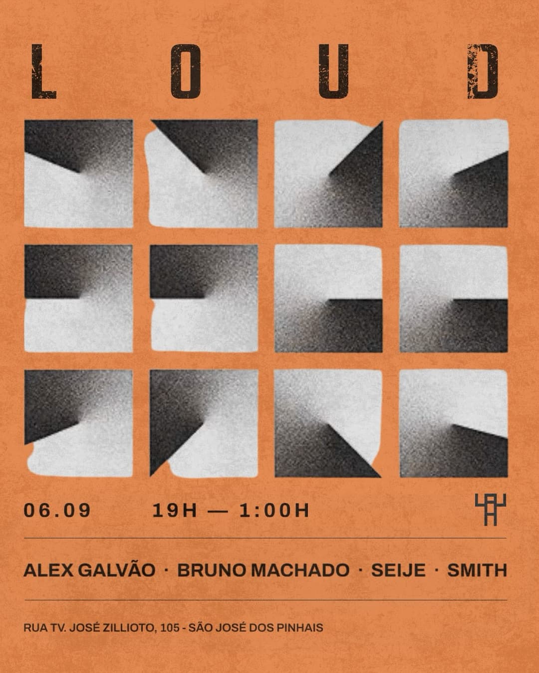 Flyer de Alex Galvão, Bruno Machado, Seije e Smith