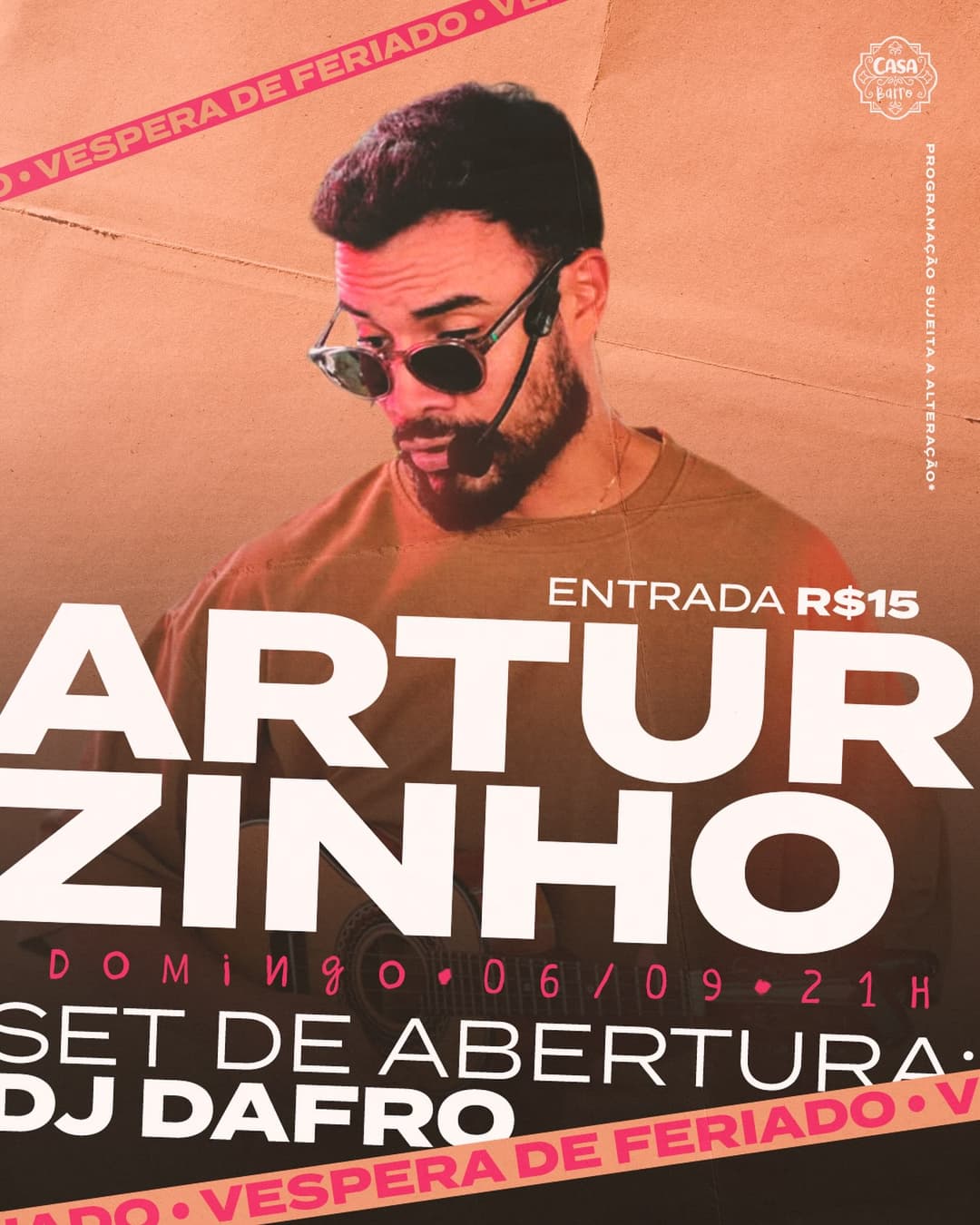 Flyer de Arturzinho e DJ Dafro