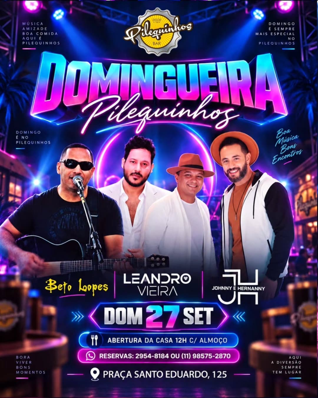 Flyer de JeH Oficial, Leandro Vieira e Beto Lopes