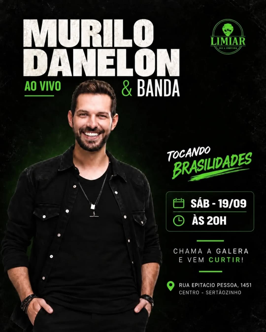 Flyer de Murilo Danelon & Percussão