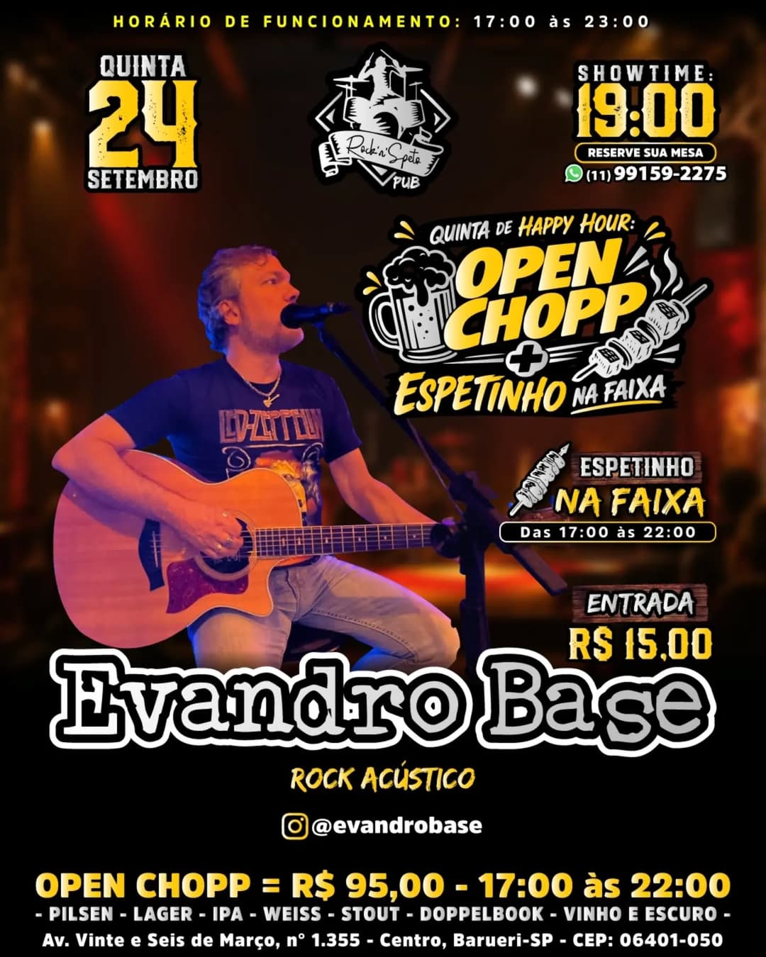 Flyer de Evandro Base