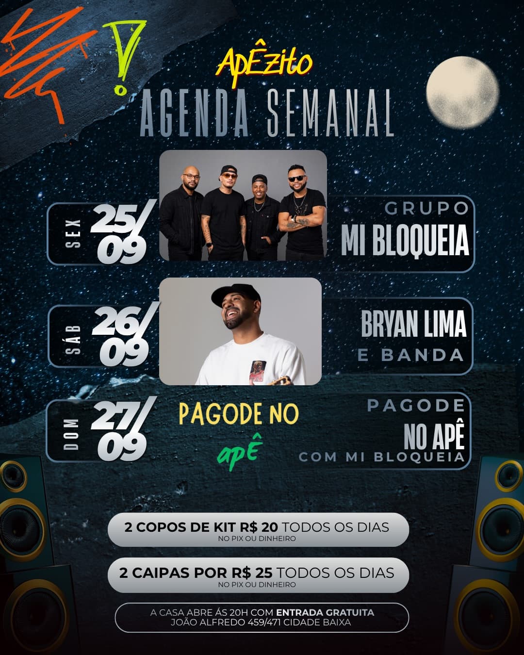 Flyer de Bryan Lima e Banda