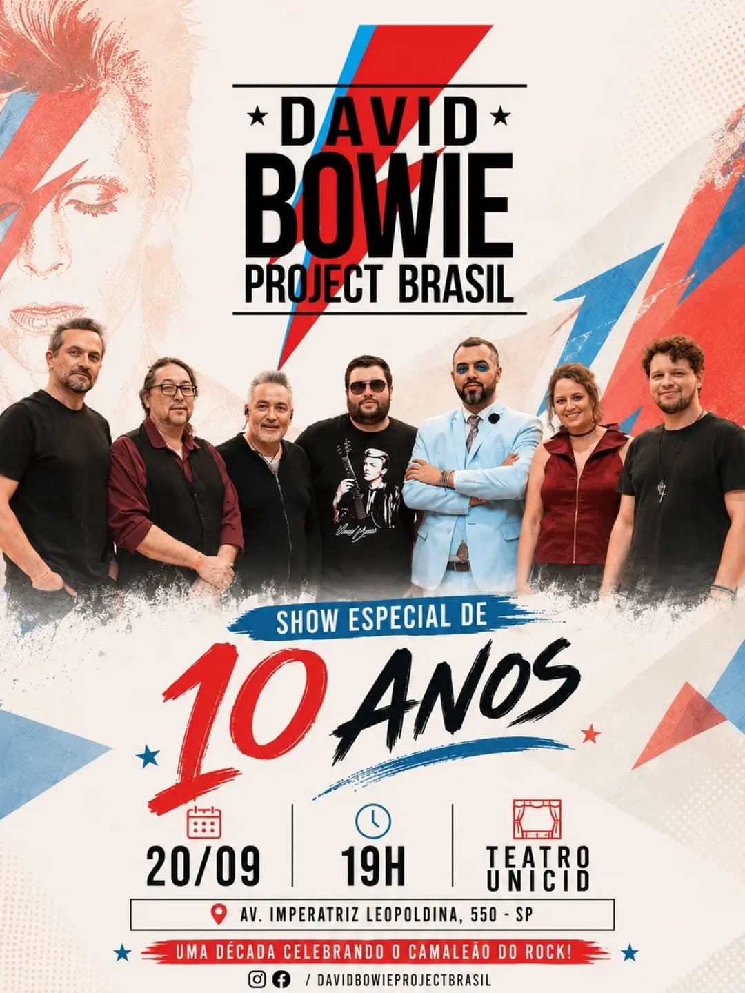 Flyer de David Bowie Project Brasil