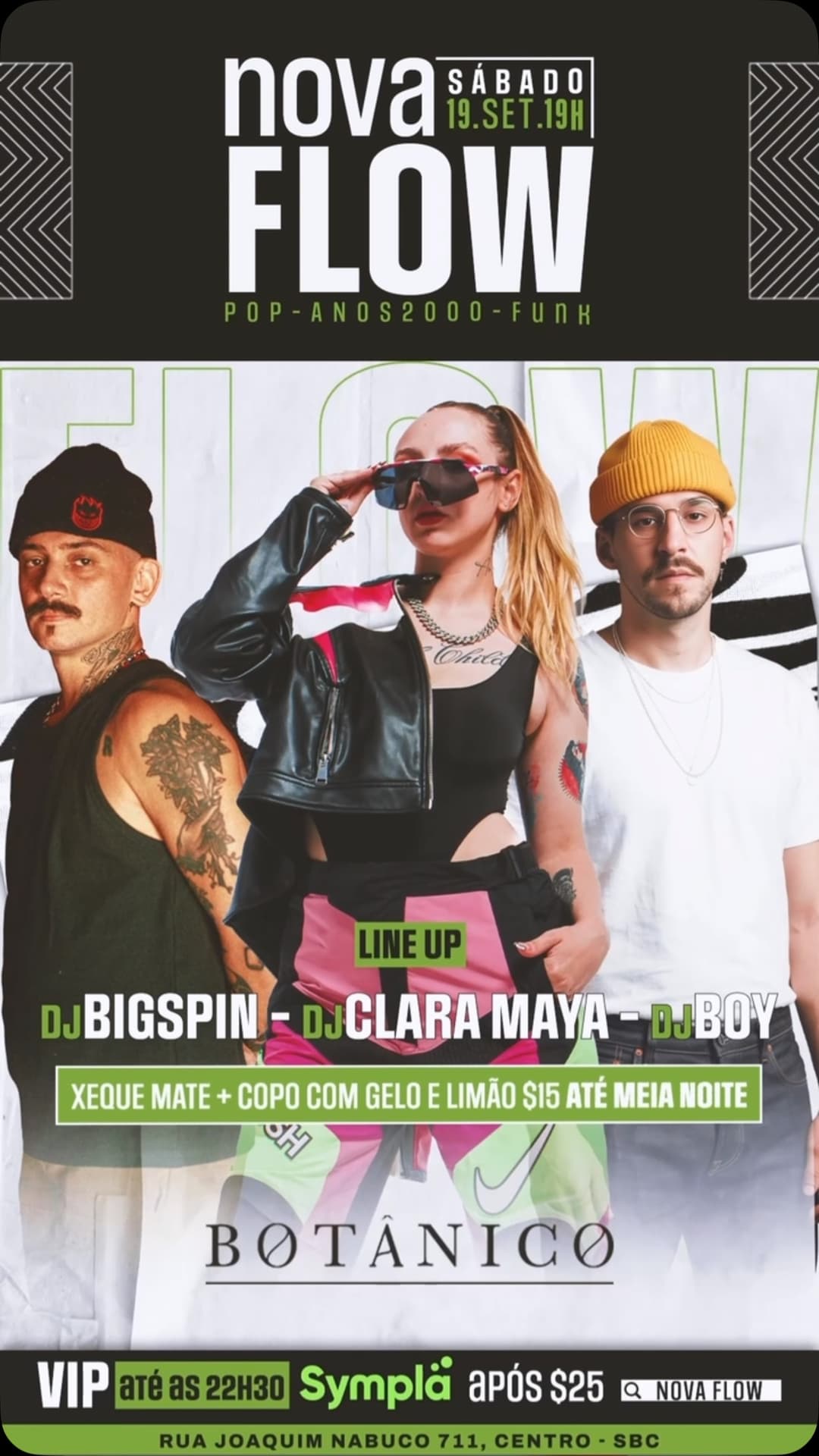 Flyer de Boy., Clara Maya e Big Spin Lover