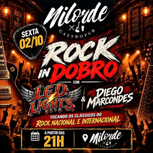 Flyer de Banda LED Lights e diegomarcondes238