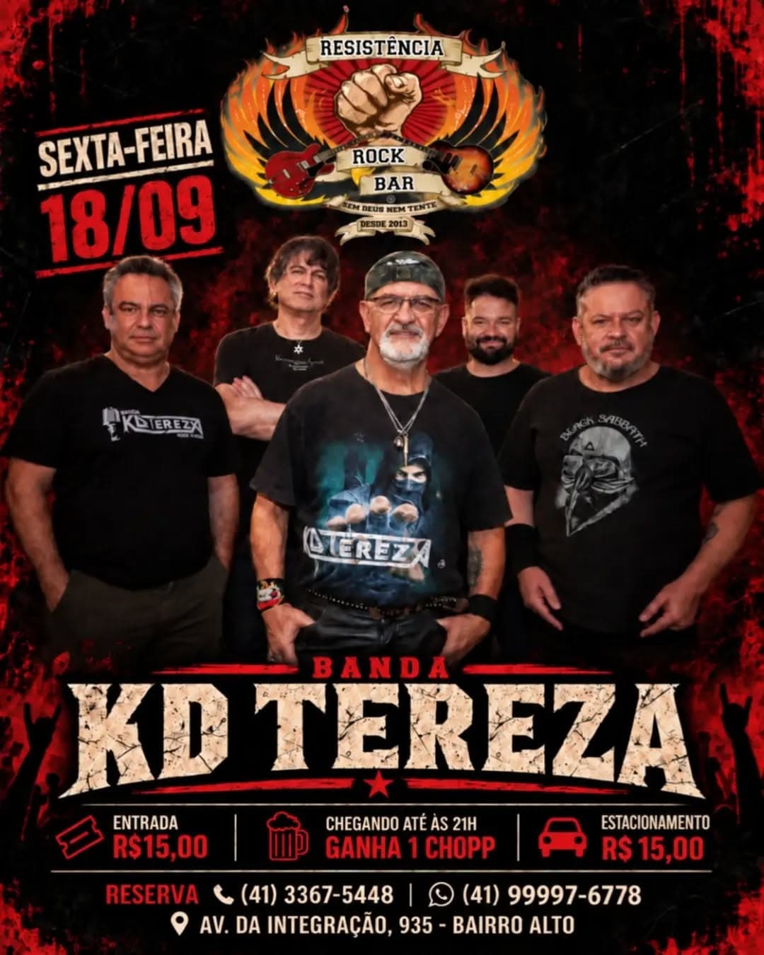 Flyer de Banda Kd Tereza