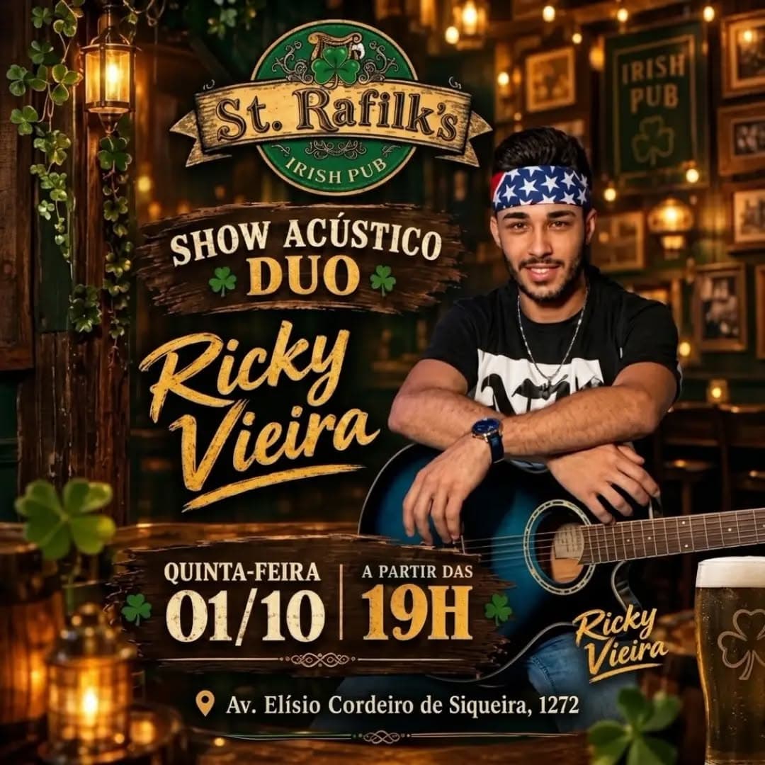 Flyer de Ricky Vieira