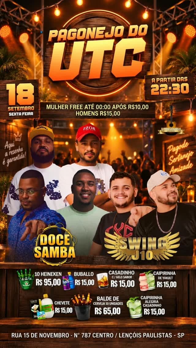 Flyer de Doce Samba
