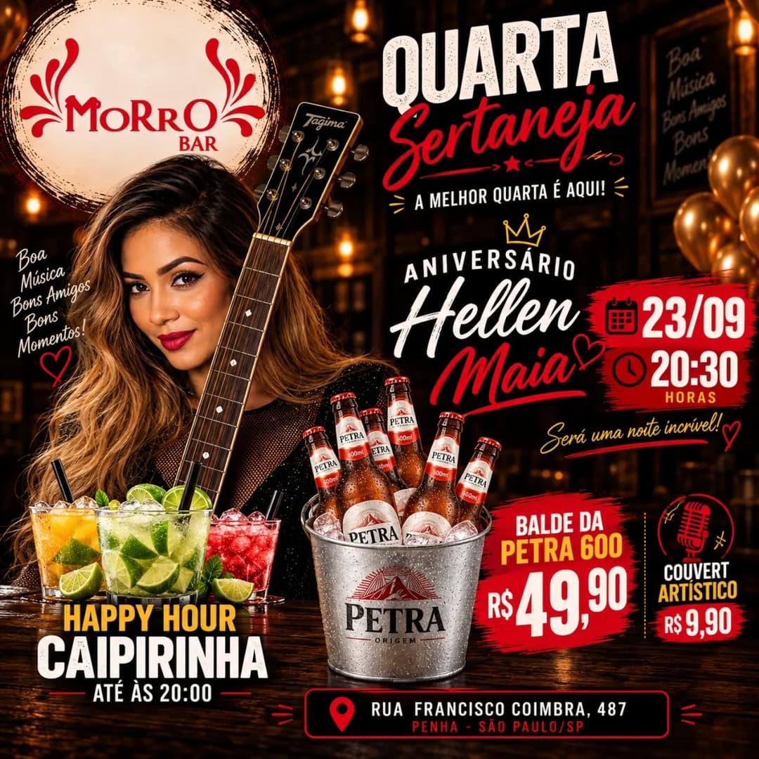 Flyer de Hellen Maia
