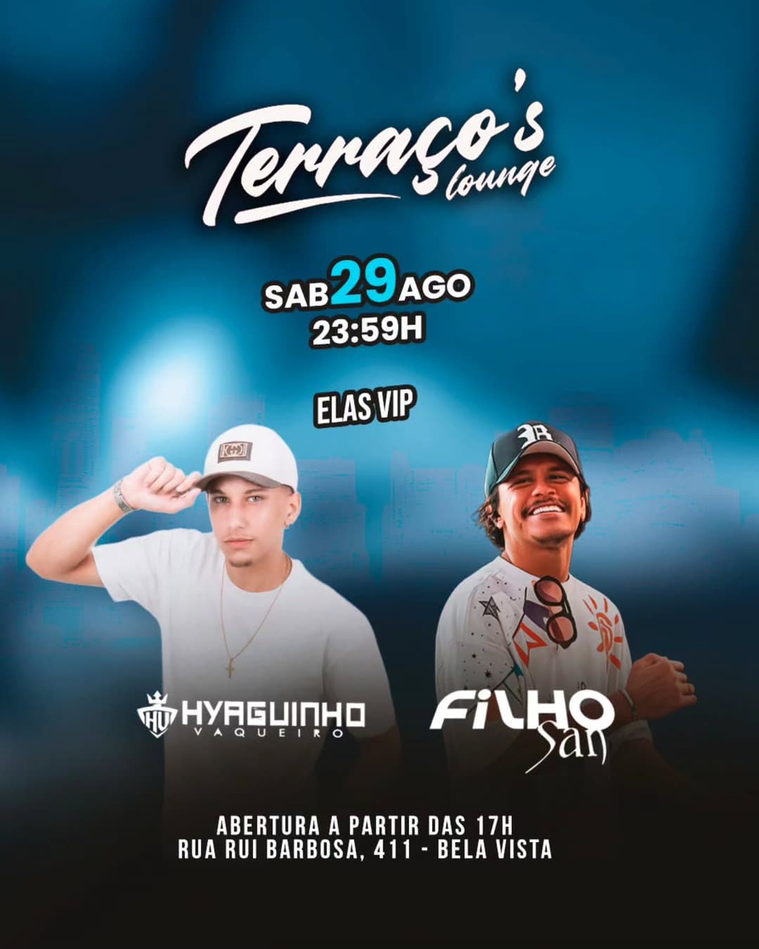 Flyer de Hyaguinho e Filho San