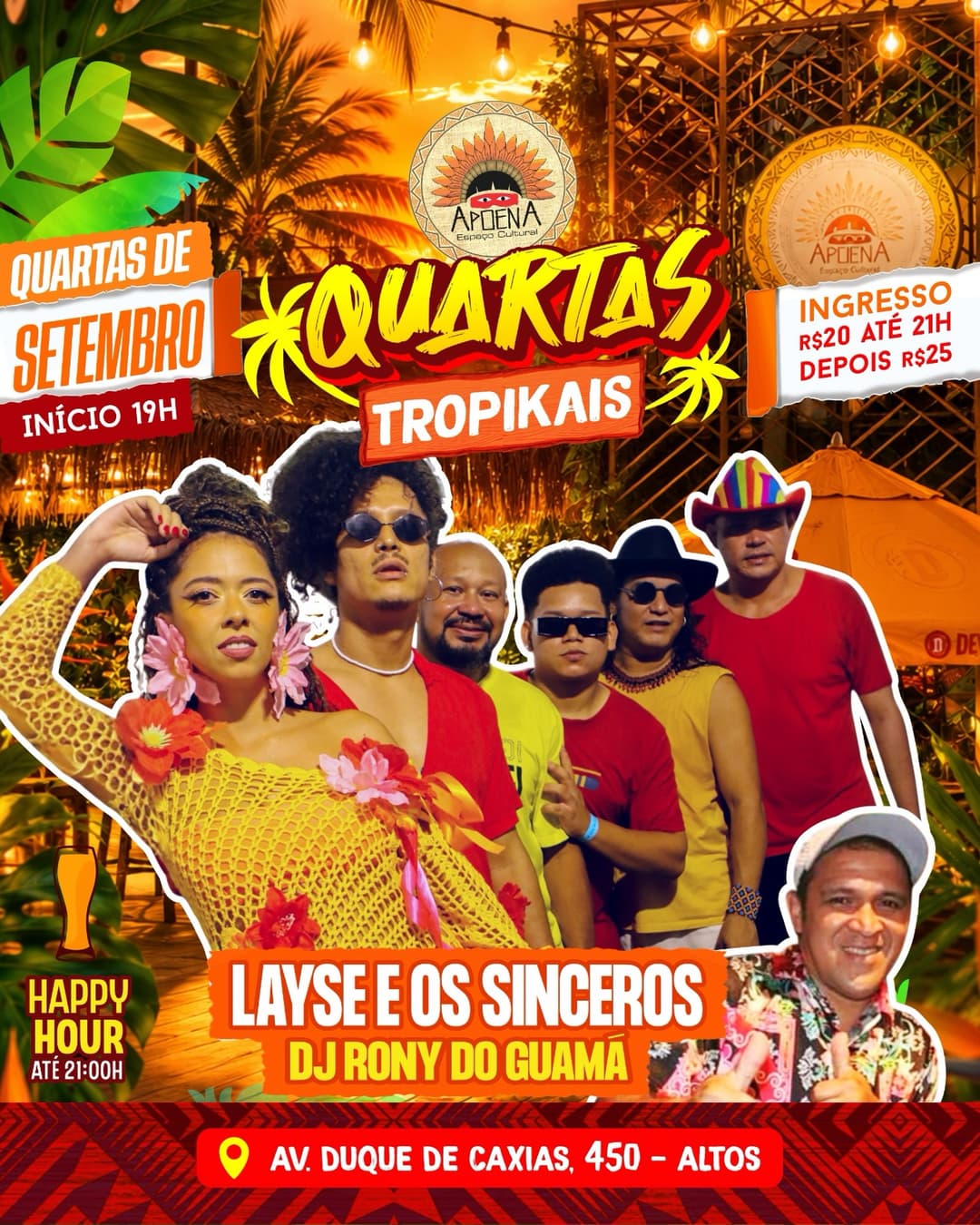Flyer de Layse & Os Sinceros e DJ Rony do Guamá