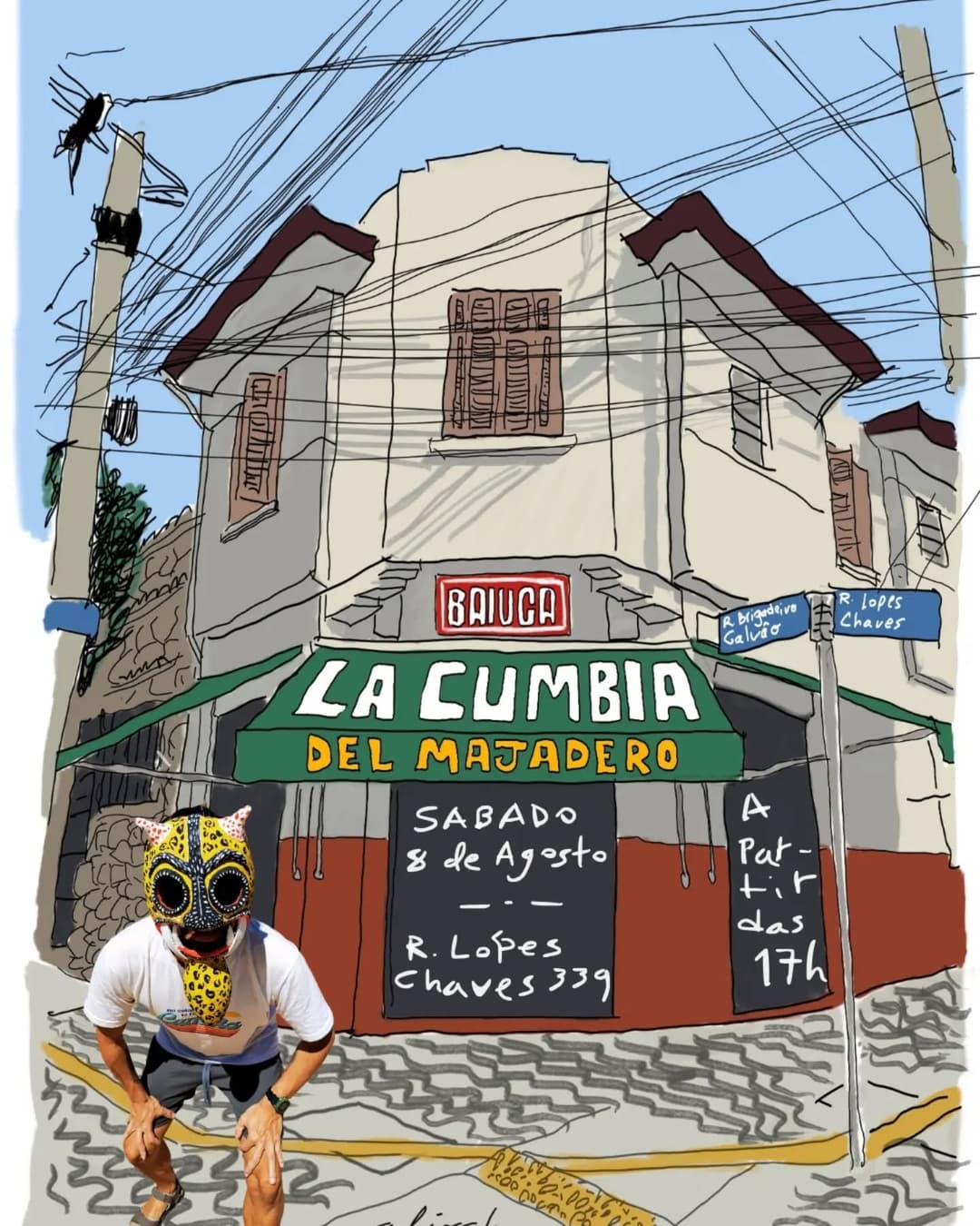 Flyer de Aleksey El Majadero e La Cumbia del Majadero