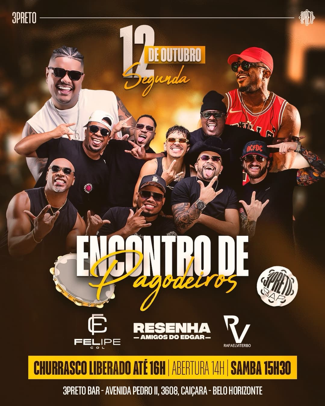 Flyer de Resenha do Edgar e mais 2 artistas