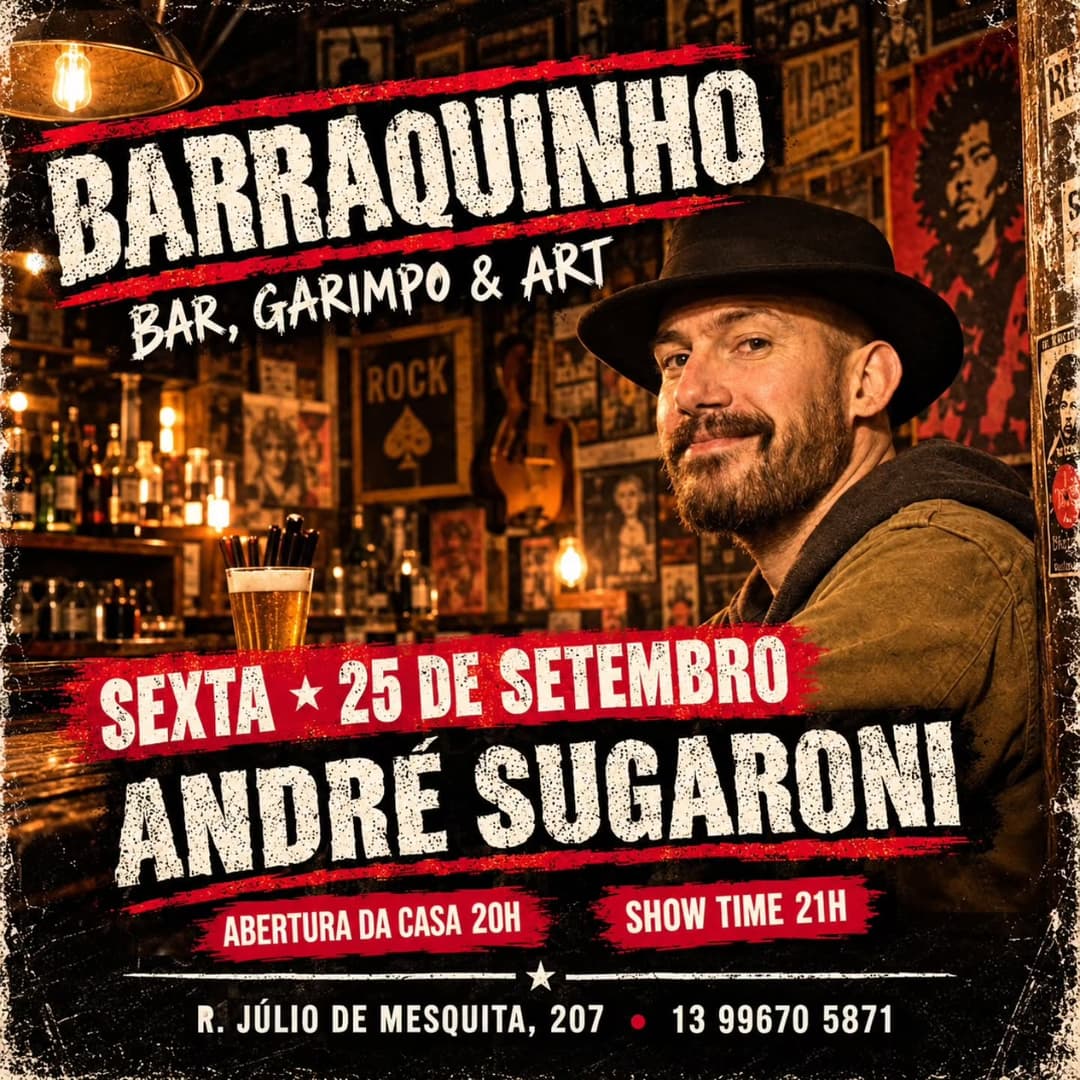 Flyer de André Sugaroni