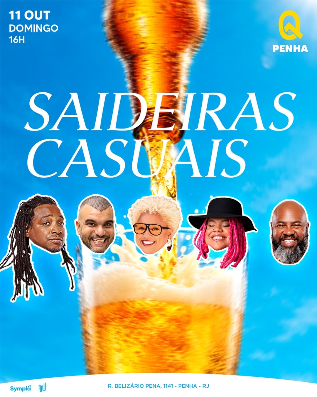 Flyer de Luciano Bom Cabelo, Marina Iris e mais 2 artistas