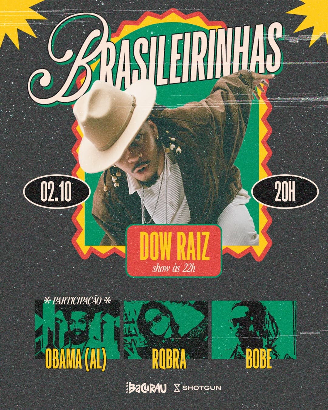 Flyer de Dow Raiz Original, DJ Obama, RQBRA DJ e djbobe.pe