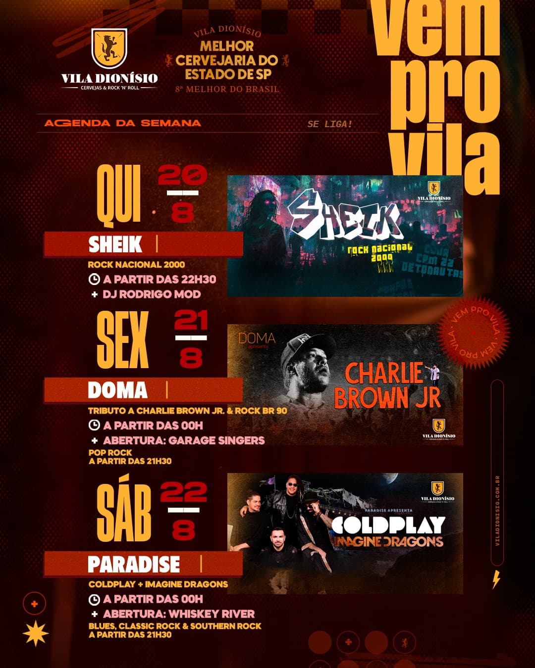 Flyer de Sheik e DJ Rodrigo Mod