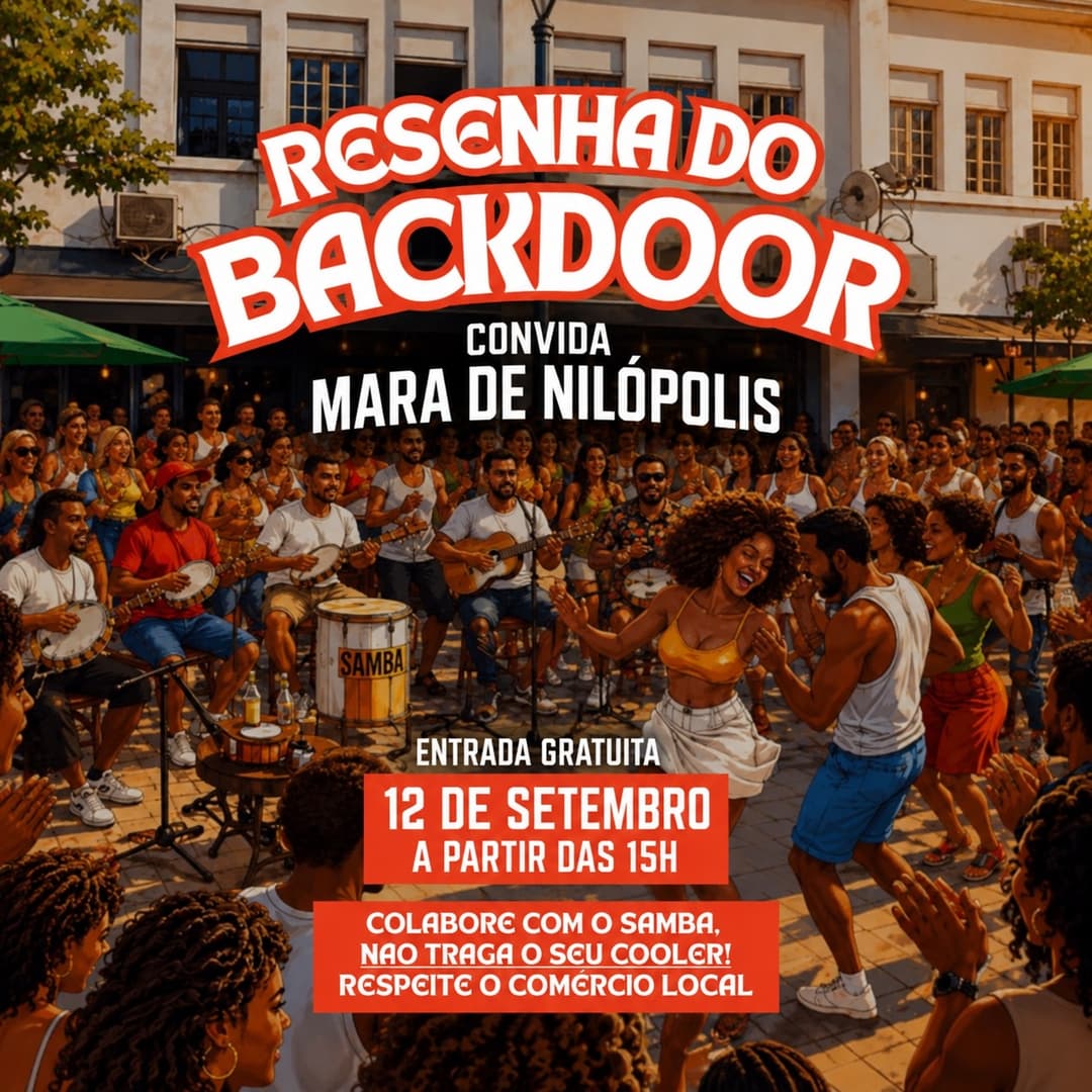 Flyer de Backdoor e Mara de Nilópolis
