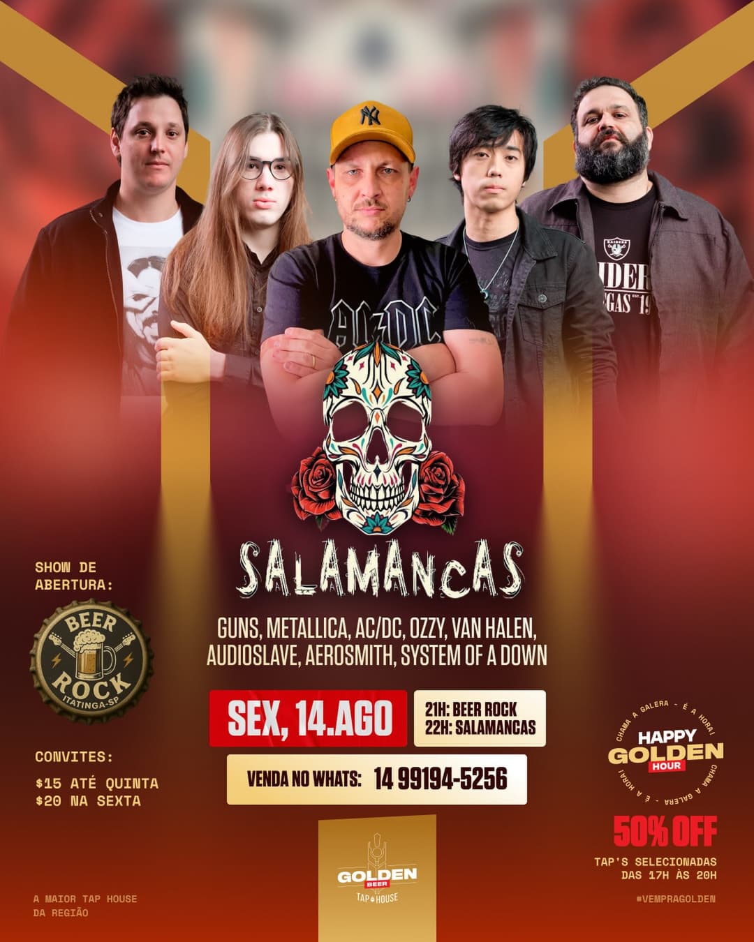 Flyer de Banda Salamancas e Banda Beer Rock