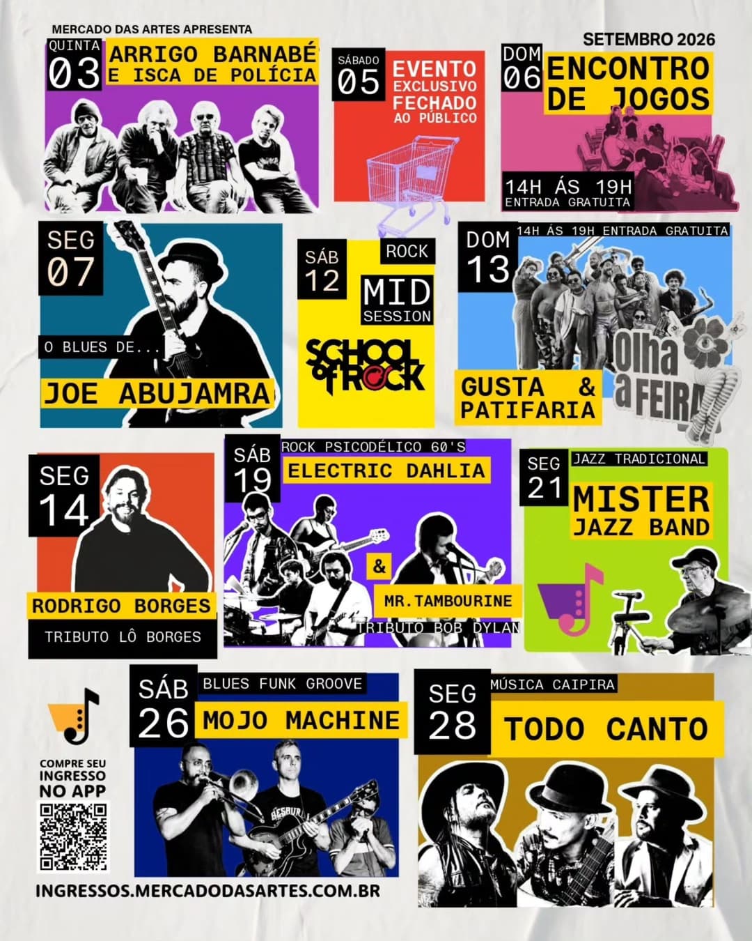 Flyer de Maringa Borgert, Francis Rosa e Guga Borba