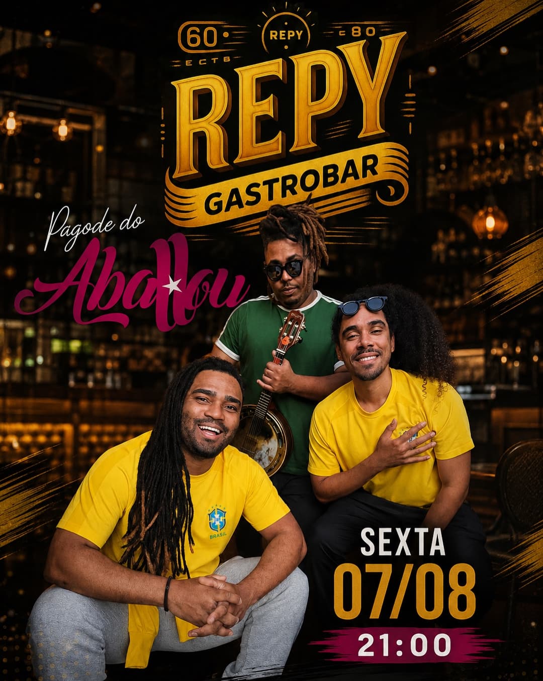 Flyer de Aballou e Pagode do Aballou