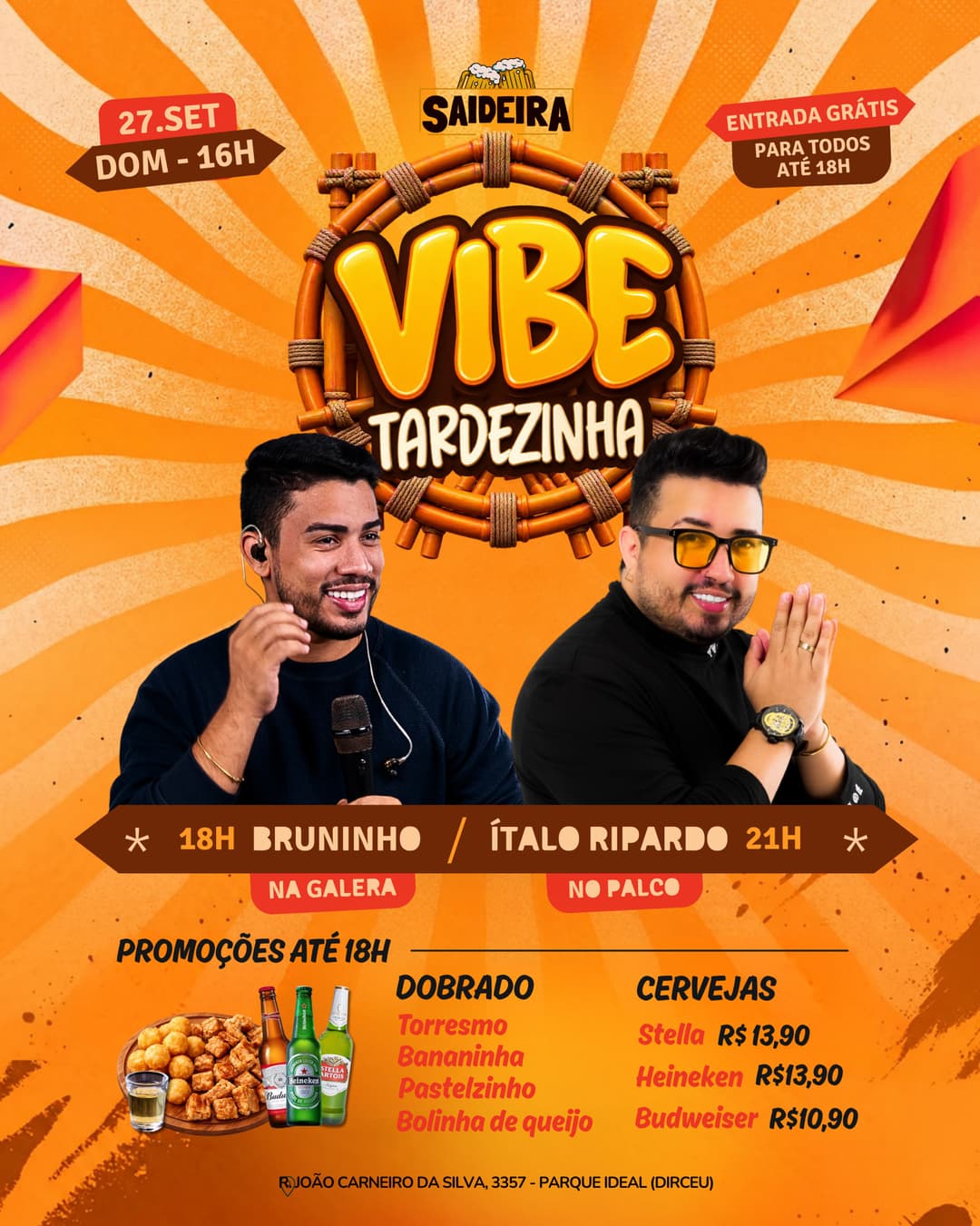 Flyer de Bruninho e Ítalo Ripardo