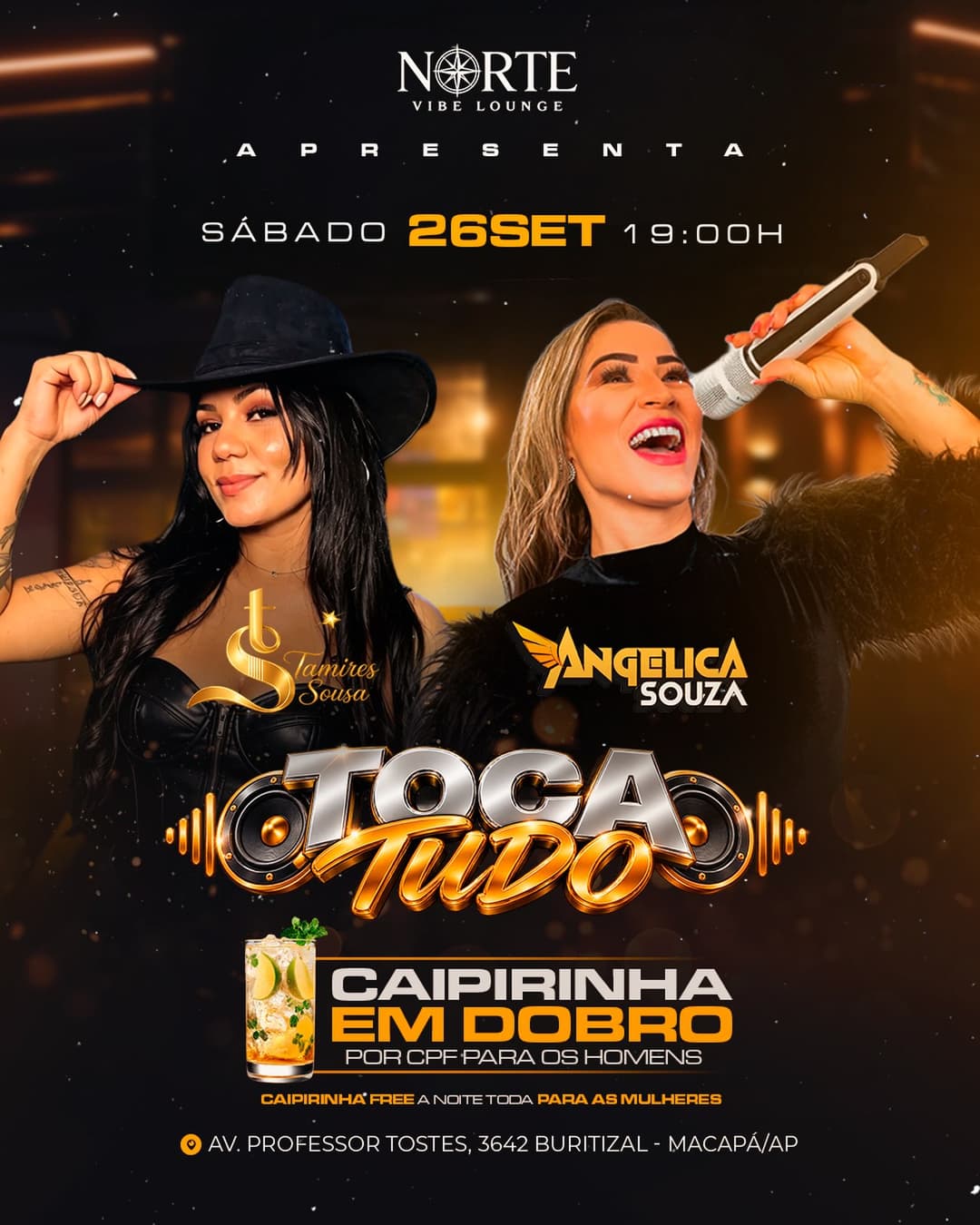 Flyer de Angelica Souza e Jamirez Souza